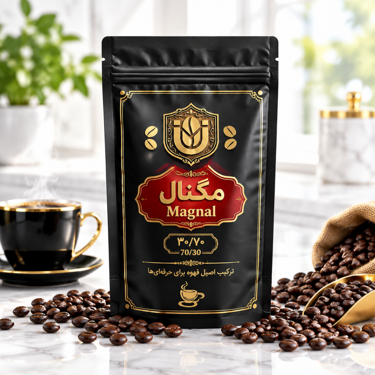 قهوه مگنال میکس ۳۰/۷۰ | ترکیب لوکس عربیکا و روبوستا (میکس ملایم و معطر) - تصویر 5