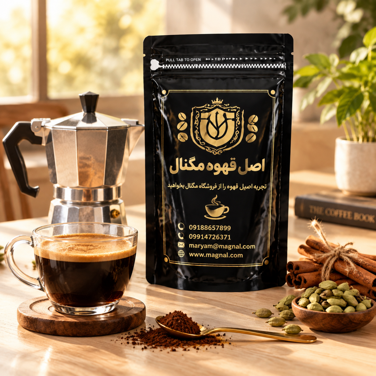 قهوه مگنال (Magnal) – ترکیب اختصاصی دارچین و هل | لوکس و اصیل - تصویر 2