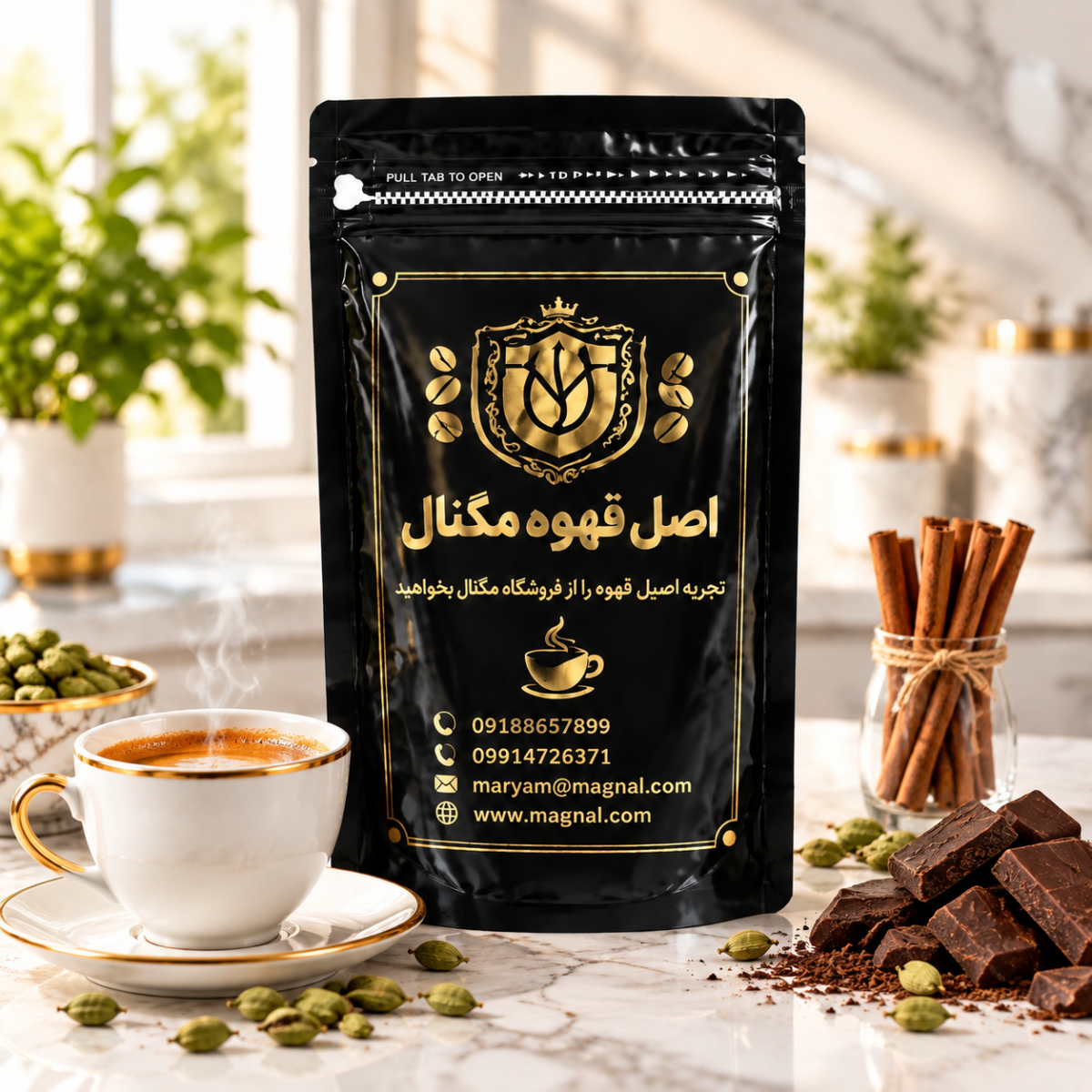 قهوه مگنال (Magnal) – ترکیب اختصاصی دارچین و هل | لوکس و اصیل - تصویر 4