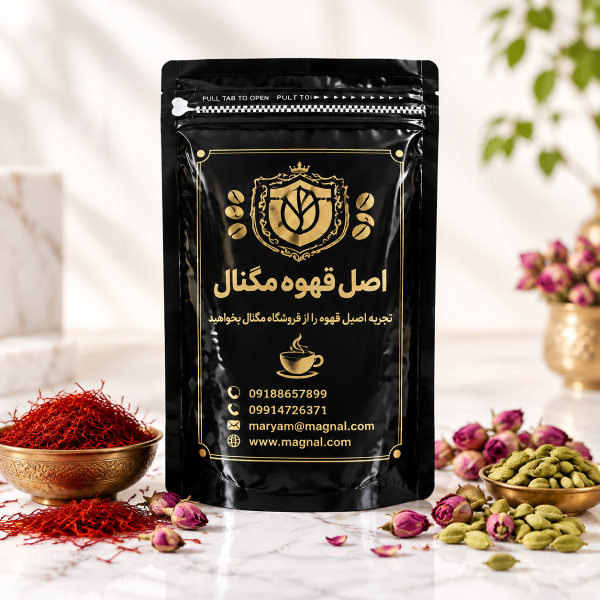 قهوه زعفرانی مگنال؛ شاهکار عطر اصیل ایرانی و تلخی دلنشین قهوه - تصویر 2