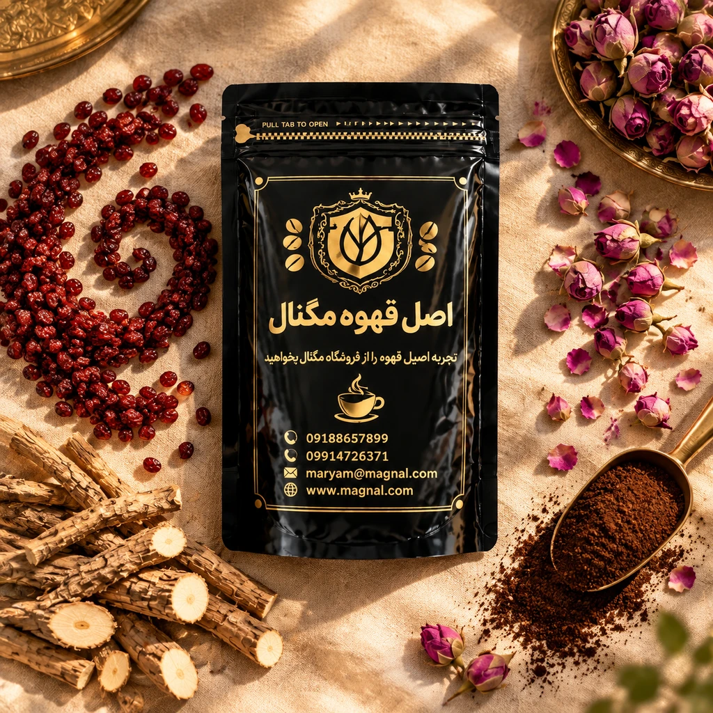 قهوه ترکیبی مگنال — فروتبری و ریشههای معطر (سری گیاهی)
